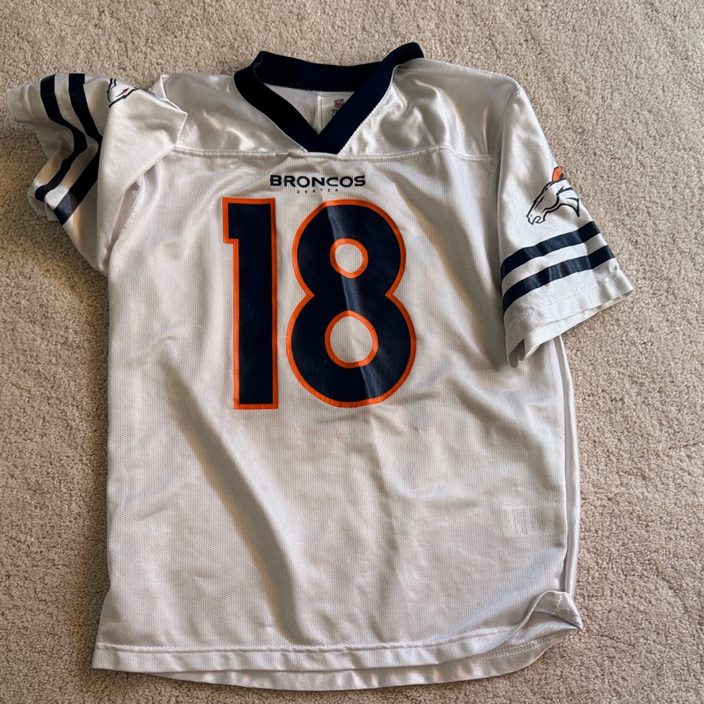 NFL Broncos Kids White and Navy Jersey